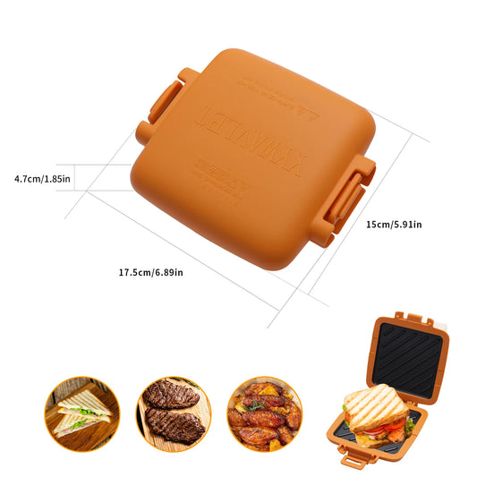 Microwave Toastie & Sandwich Maker — Silicone Non-Stick Grill with Heatwave Technology