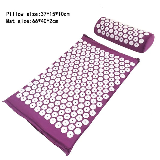 Acupressure Mat & Pillow Set — Natural Relief for Back Pain & Stress