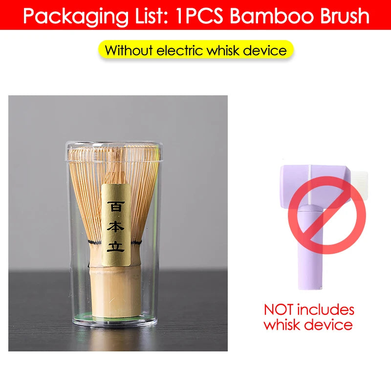Electric Bamboo Whisk Matcha Brush, 3 Gears, Adjustable Quick Whisk