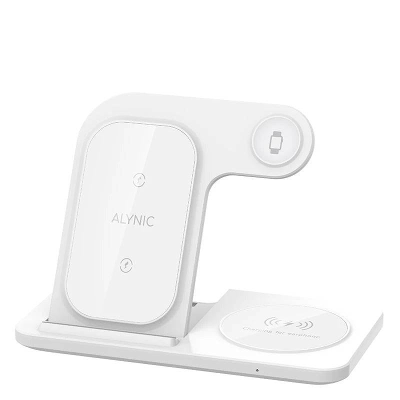 Desk Fast Wireless Charger Stand Pad Foldable Fast Charging Station Dock for iPhone 16 15 14 13 12 Pro Max Apple Watch Airpods
