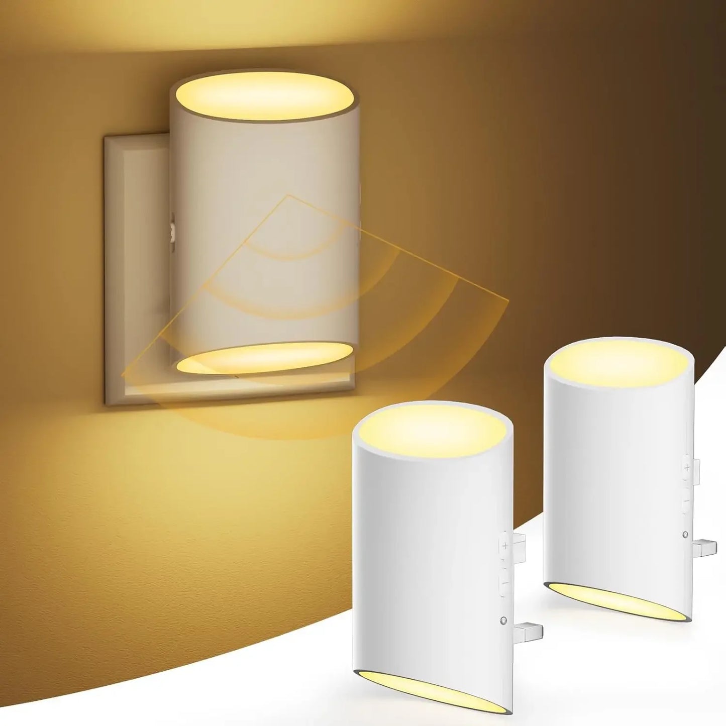 LED Motion Sensor Night Light — Plug-In with 7-Level Dimming & Auto/Night Modes