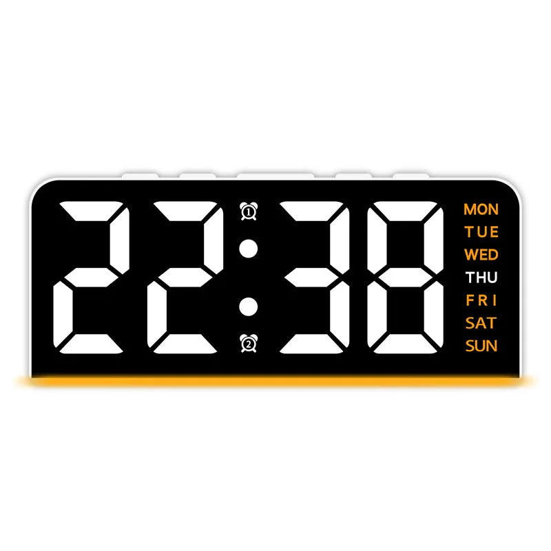 Digital LED Alarm Clock — Night Light, Temperature Display & Snooze
