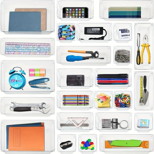 7/14 Pcs Drawer Organizer Set