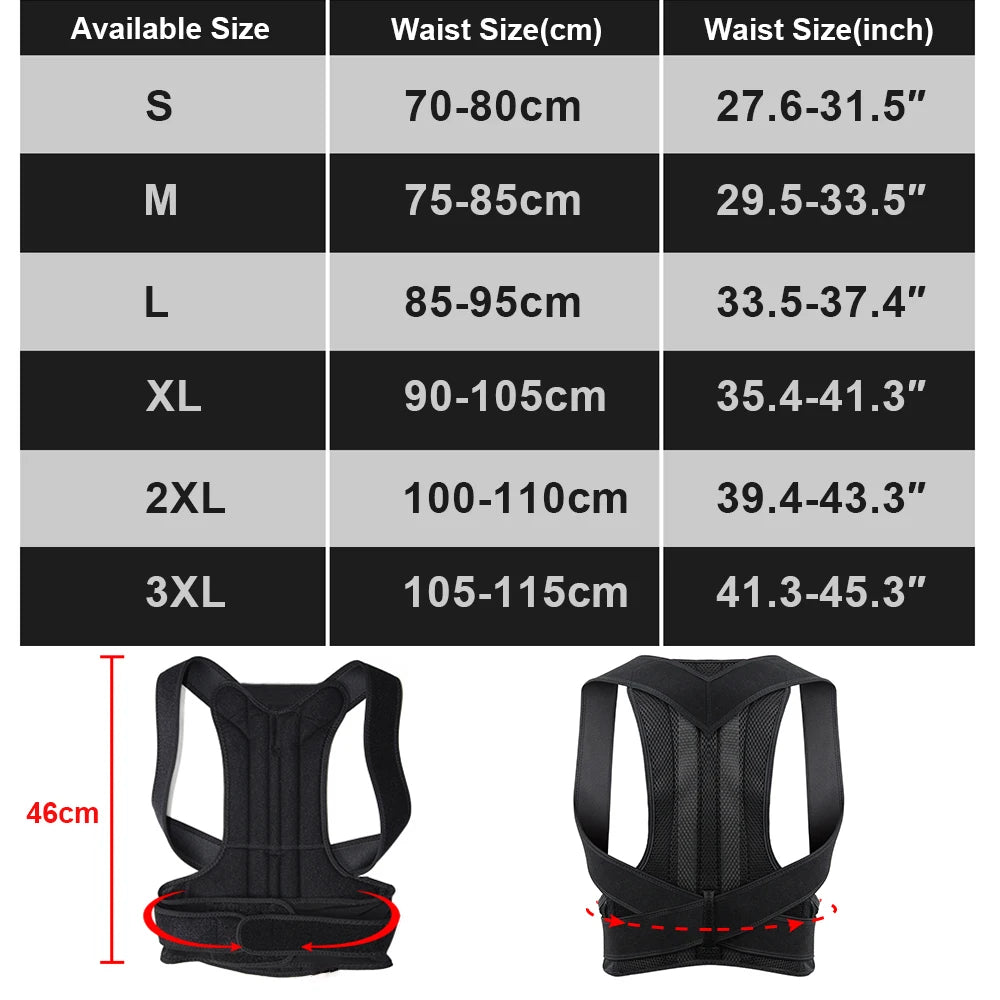 Posture Corrector Back Brace — Full Support for a Stronger, Straighter You