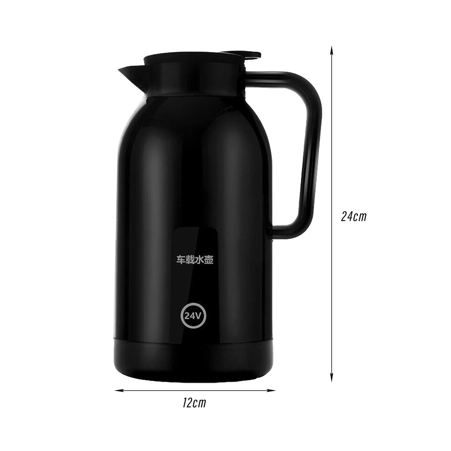 Portable Electric Car Kettle Stainless Steel 12V/24V Heating Cup Water Heater for