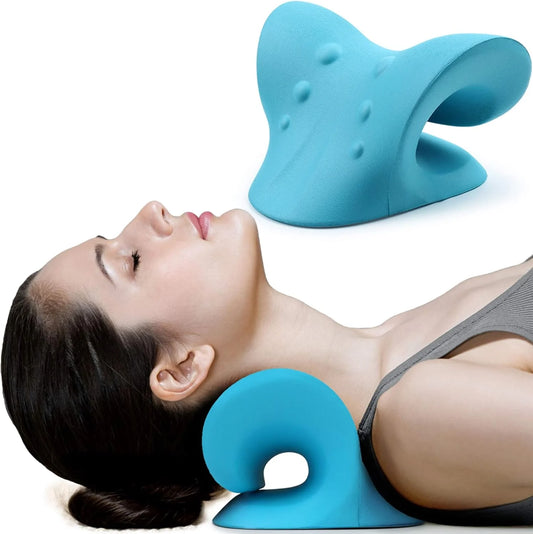 Ergonomic Cervical Neck Relaxer Pillow — Neck Stretcher for Pain Relief