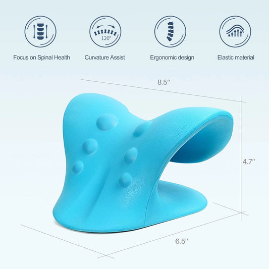 Ergonomic Cervical Neck Relaxer Pillow — Neck Stretcher for Pain Relief
