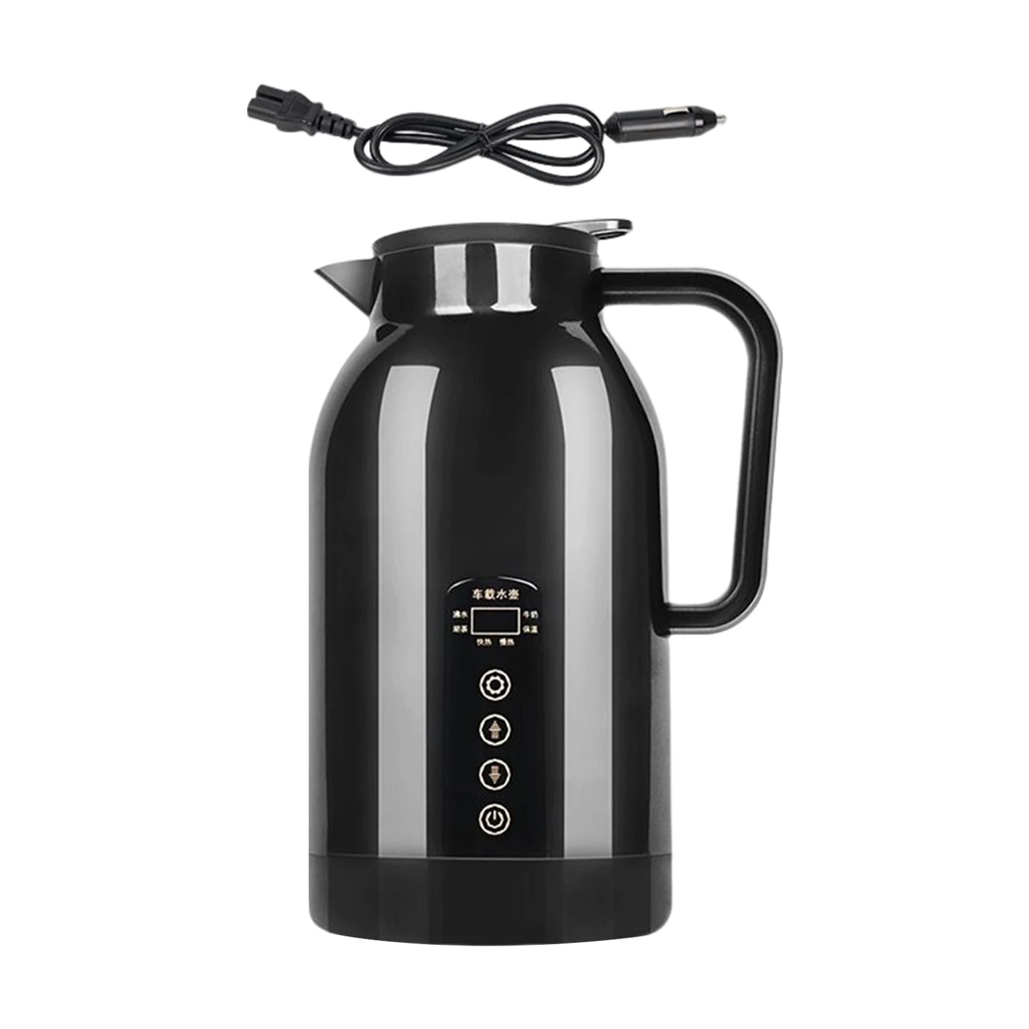 Portable Electric Car Kettle Stainless Steel 12V/24V Heating Cup Water Heater for