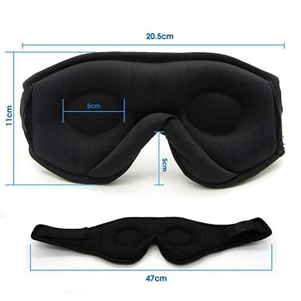 Bluetooth 3D Eye Mask for Music Play, Headphones with Built-in HD Speaker