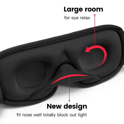 3D Sleeping Mask, Blocks Out Light, Soft Padded
