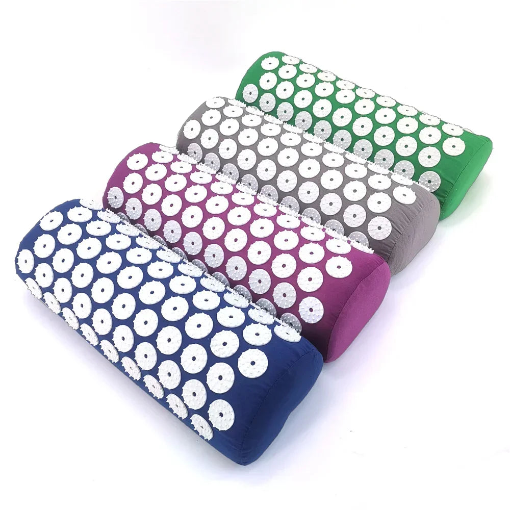 Yoga Acupressure Mat and Pillow Set, Relieves Pain/ Stress in Back and Body