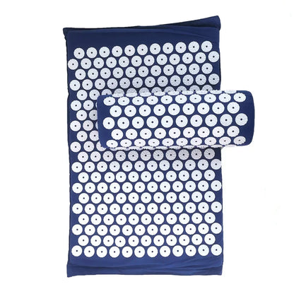 Yoga Acupressure Mat and Pillow Set, Relieves Pain/ Stress in Back and Body
