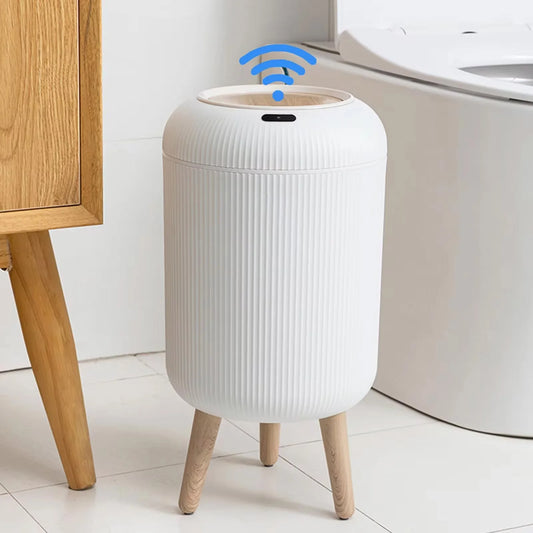 10L Motion Sensor Trash Can with Lid — Touchless Auto-Open, Odor-Seal Design