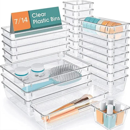 7/14 Pcs Drawer Organizer Set