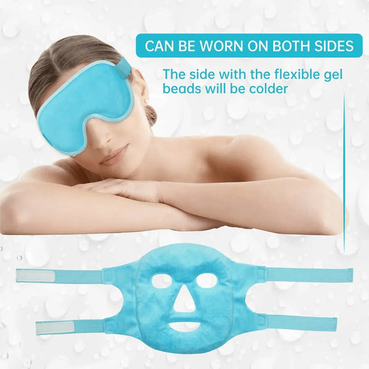 Gel Cooling Face Mask — Hot & Cold Compress for Soothing Skin Relief