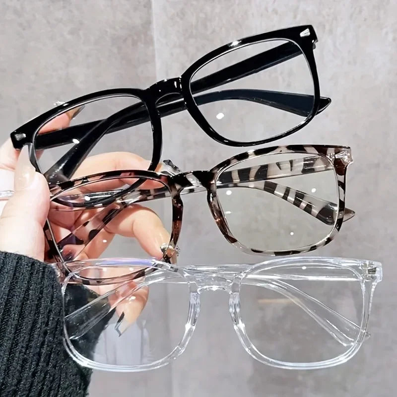 Blue Light Blocking Glasses — Lightweight Square Clear Lens, 3-Pack