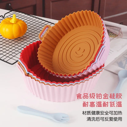 Reusable Silicone Air Fryer Liner — Non-Stick Baking Tray & Basket