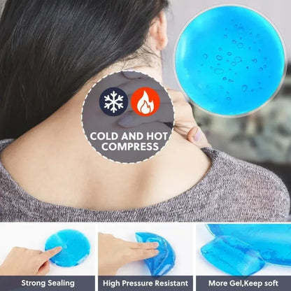 4pcs Reusable Gel Ice Pack Hot Cold Compress, Small Round Ice Packs for Eyes, Perfect for Family & Travel Use