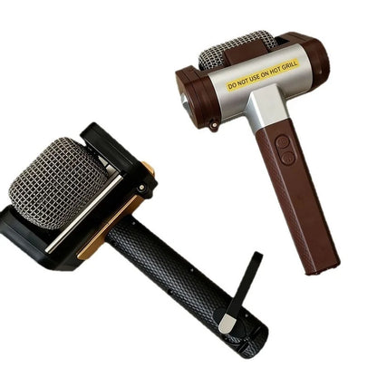 2026 Hot Electric Grill Brush Rechargeable With Led Light 304 Stainless Steel Replaceable Heads  Bbq Grill Cleaner For Barbecue