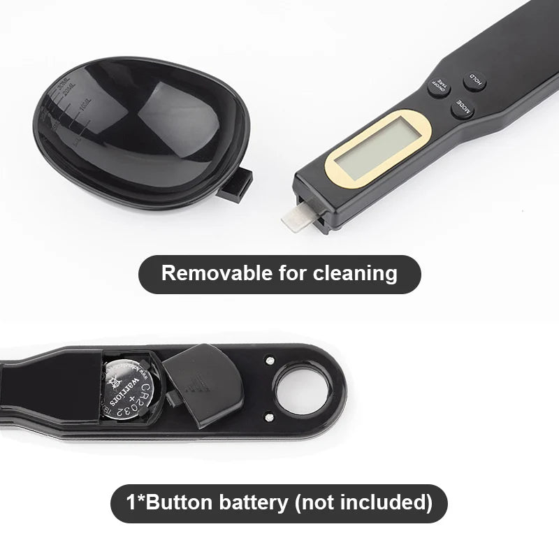 Digital Kitchen Scale Spoon — Portable LCD Food Measuring Scale, 500g / 0.1g