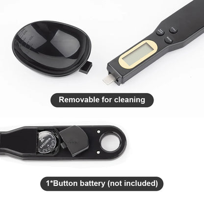 Digital Kitchen Scale Spoon — Portable LCD Food Measuring Scale, 500g / 0.1g