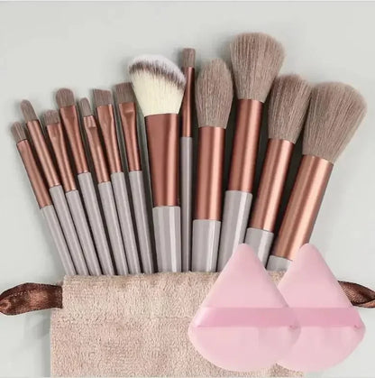 Soft Fluffy Cosmetic Brushes for Foundation, Powder, Eyeshadow & Blending