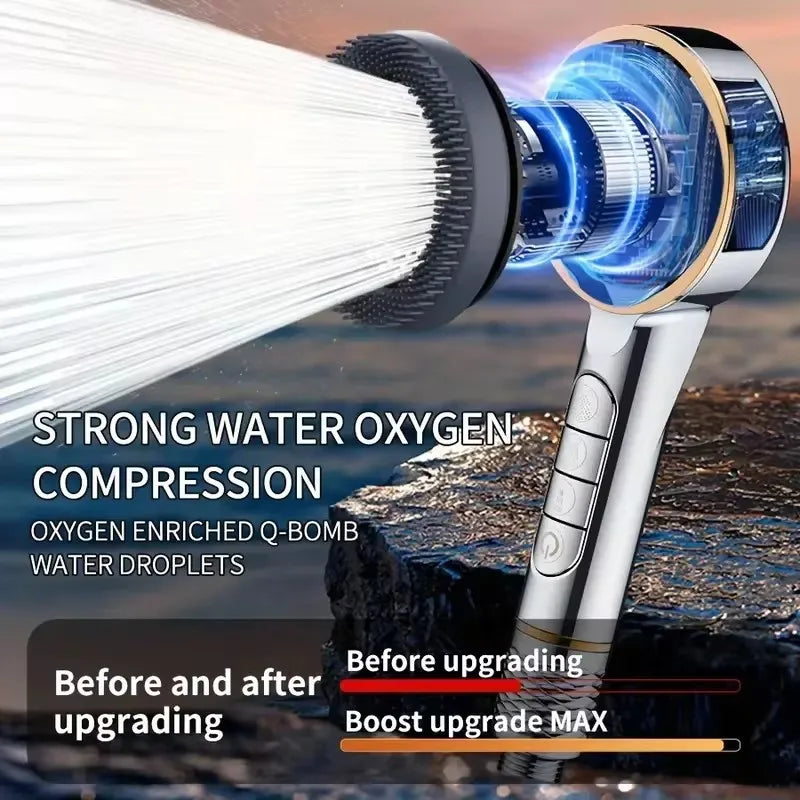 Filtered High-Pressure Shower Head — 4-Speed for Healthier Skin & Hair