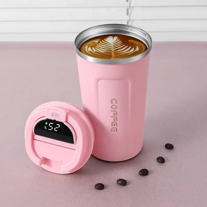 380/510ml Stainless Steel Coffee Cup with Temperature Display
