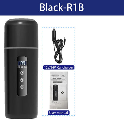 500ml Smart Car Travel Kettle — 12V/24V Touch Screen, Adjustable Temperature