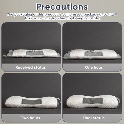 2pcs Massage Neck Pillows Adjustable Ergonomic Orthopedic Contour Support, High-Quality Pillow Core, All-Season Sleeping Comfort