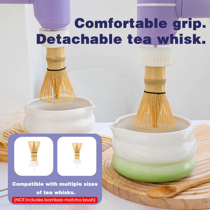 Electric Bamboo Whisk Matcha Brush, 3 Gears, Adjustable Quick Whisk