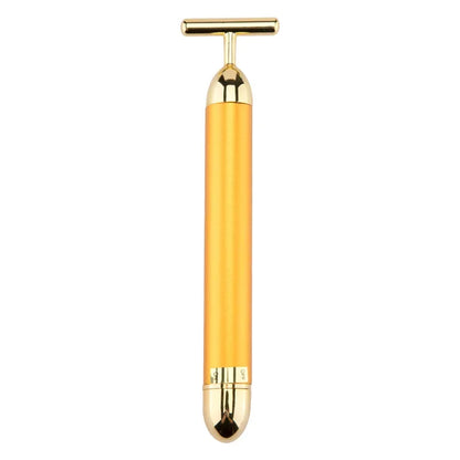 24K Gold Face Lift Vibration Massager — T-Bar Facial Slimming Stick