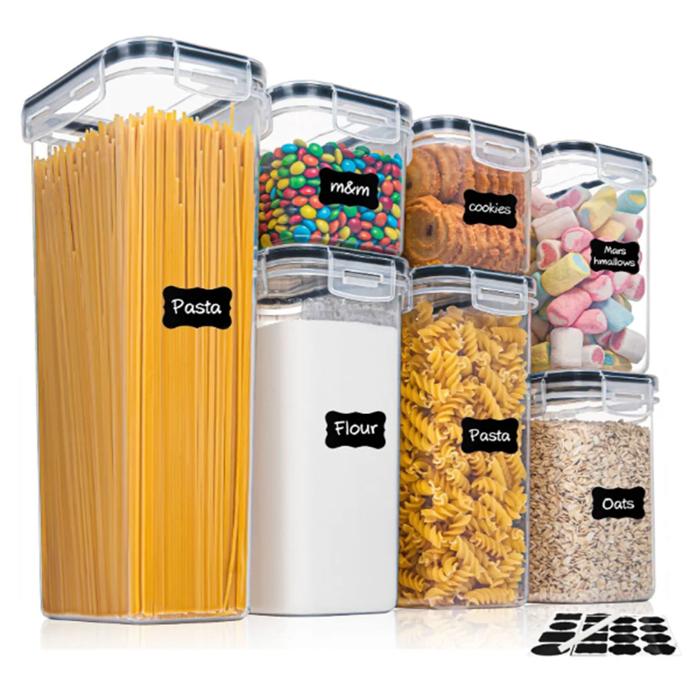 7-Piece Airtight Food Storage Container Set — BPA-Free with Labels & Marker
