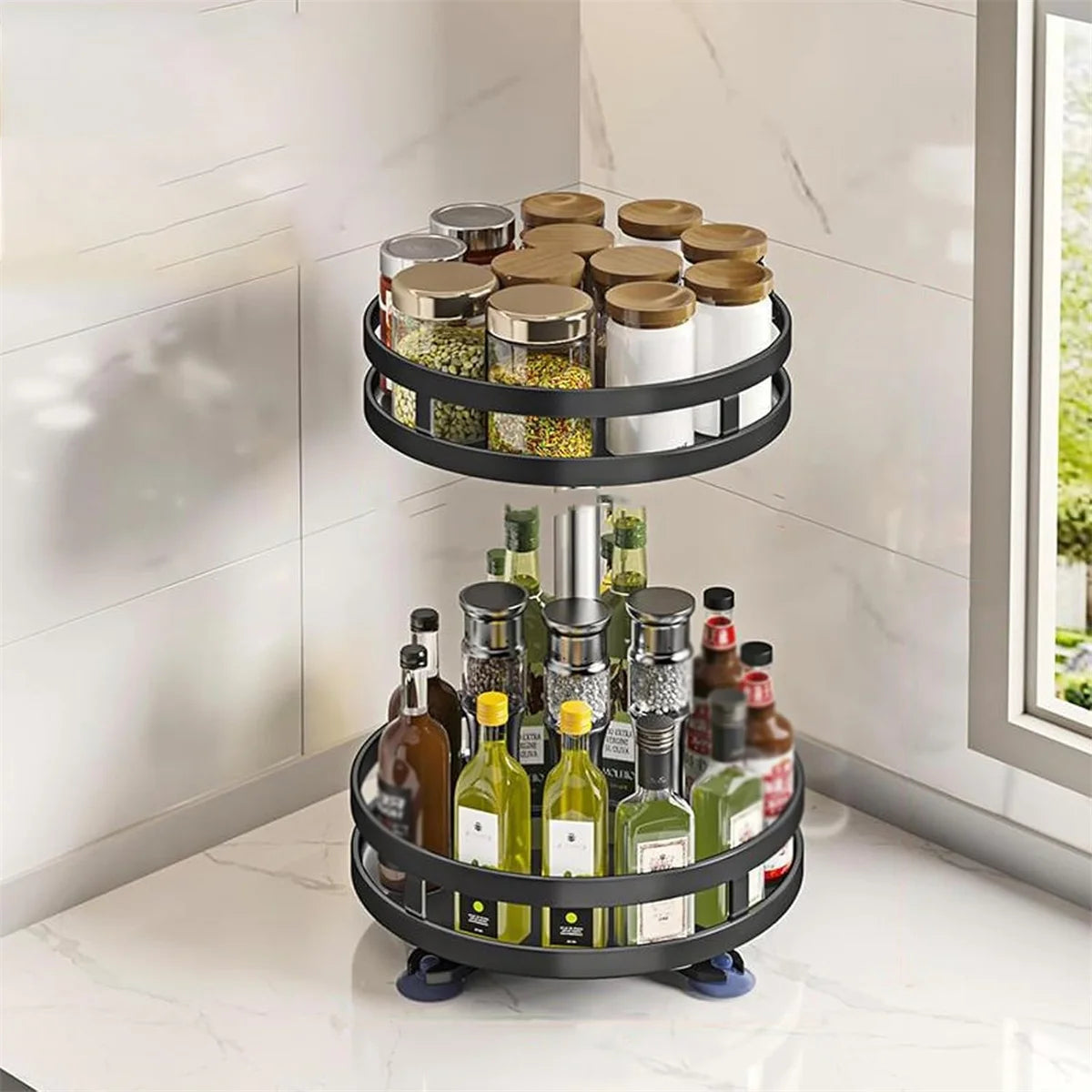 360 Degree Rotatable Spice Rack