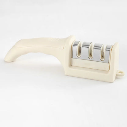 Handheld Knife Sharpener — 3 & 4 Stage Quick Sharpening Tool with Non-Slip Base