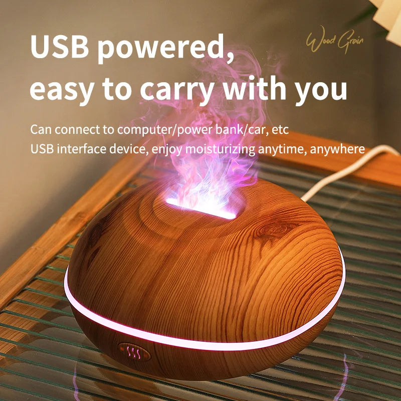 Aroma Humidifier flame/ Can Add Essential Oils
