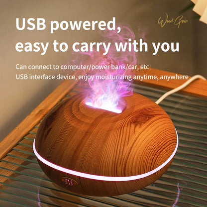 Aroma Humidifier flame/ Can Add Essential Oils