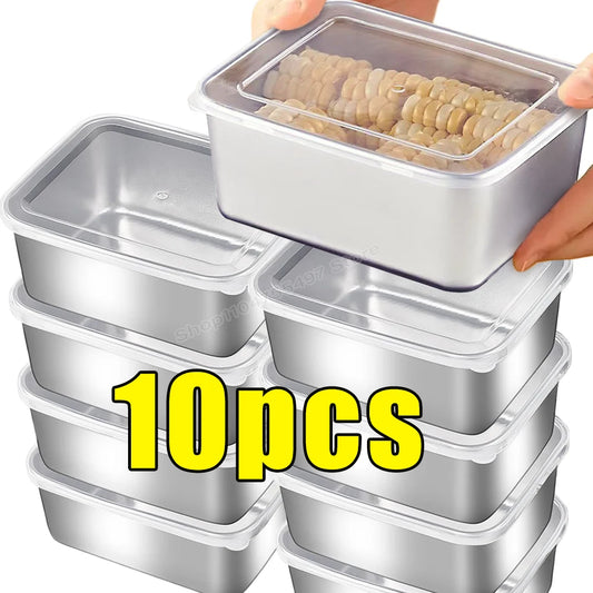 Stainless Steel Food Storage Container with Lid - Airtight Fresh-Keep Box for Fridge | Small Thickened Kitchen Organizer