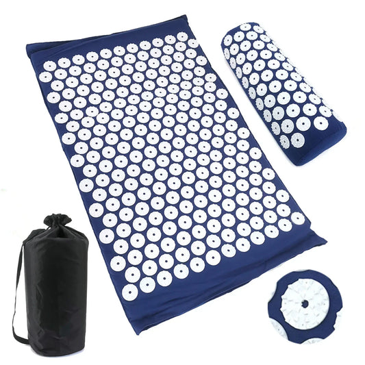 Acupressure Mat & Pillow Set — Natural Relief for Back Pain & Stress