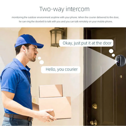 WiFi Door Bell Eye Peephole Camera/ Motion Detector Alexa Google Digital Viewer