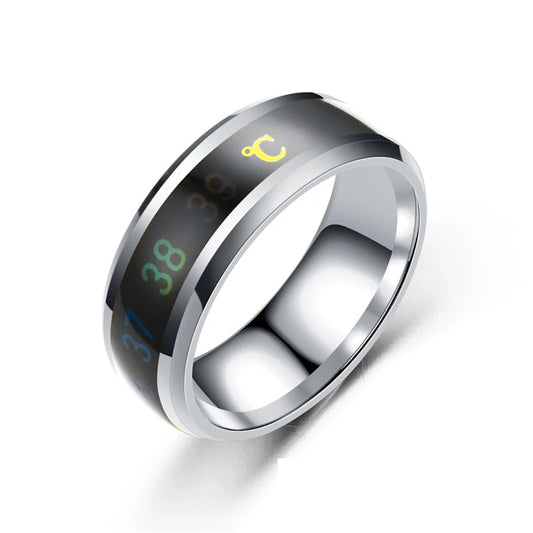 Smart Mood Ring for Couples — Temperature-Sensitive, Stainless Steel, Waterproof