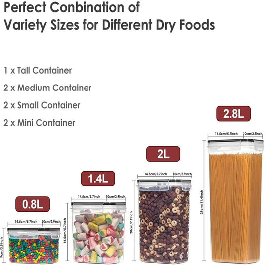 7-Piece Airtight Food Storage Container Set — BPA-Free with Labels & Marker