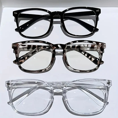 Blue Light Blocking Glasses — Lightweight Square Clear Lens, 3-Pack