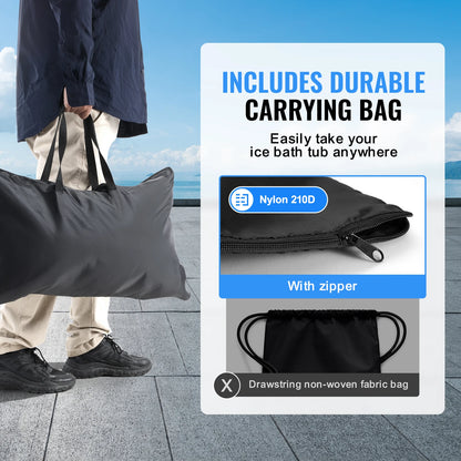 Portable, Inflatable Ice Bath Tub for Cold Water Therapy