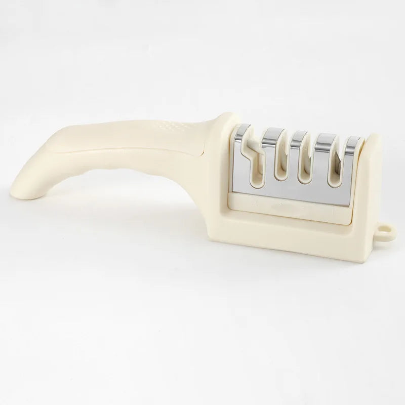 Handheld Knife Sharpener — 3 & 4 Stage Quick Sharpening Tool with Non-Slip Base