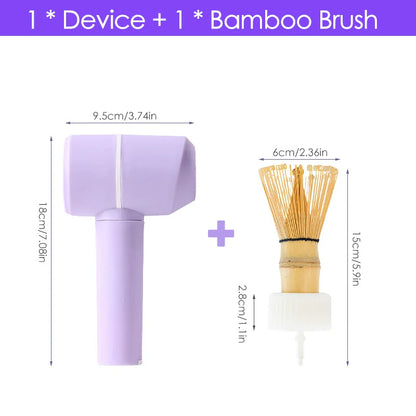 Electric Bamboo Whisk Matcha Brush, 3 Gears, Adjustable Quick Whisk