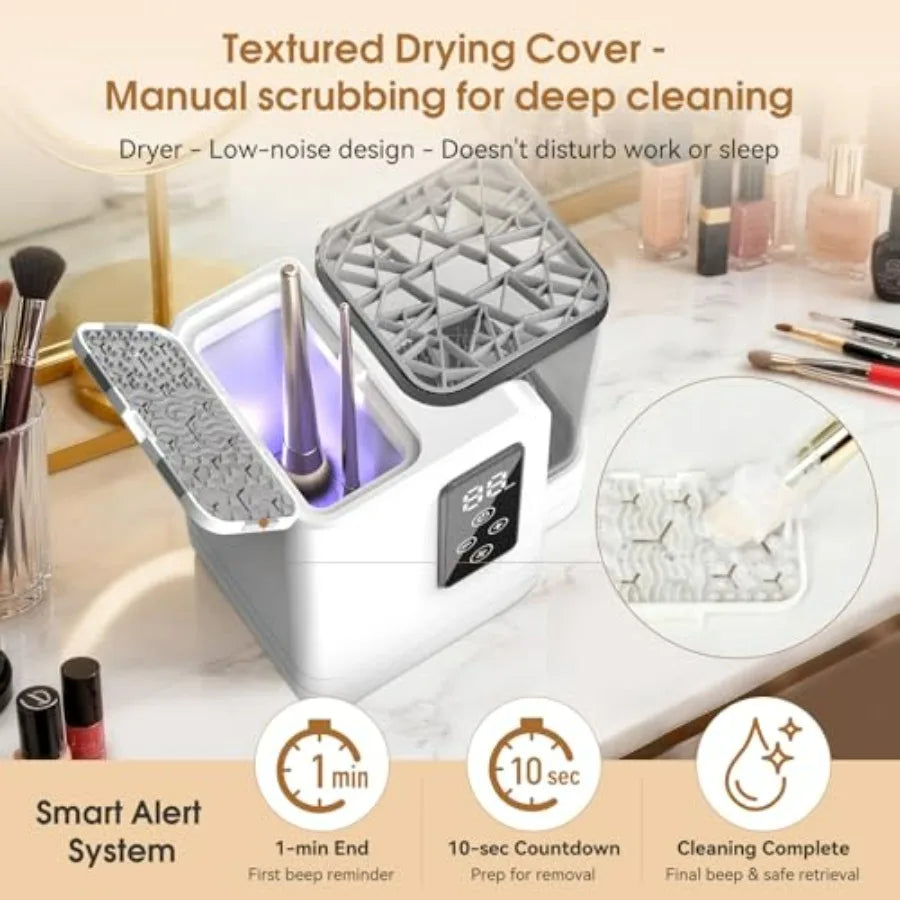 Professional Makeup Brush Cleaner & Dryer — 5-in-1 Deep Clean Machine