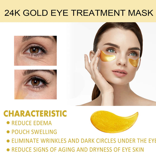 24k Gold Under Eye Patches 60pcs