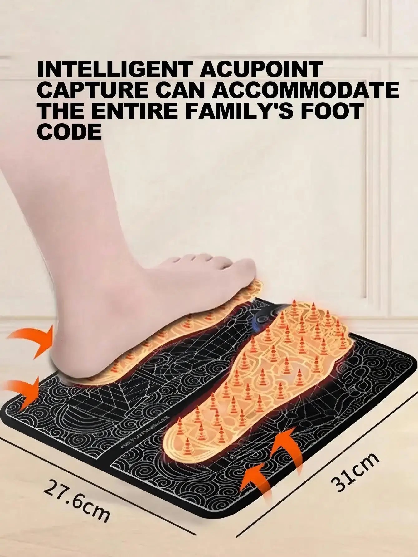 Electric Foot Massager Pad — 8 Modes, 19 Intensity Levels EMS Therapy