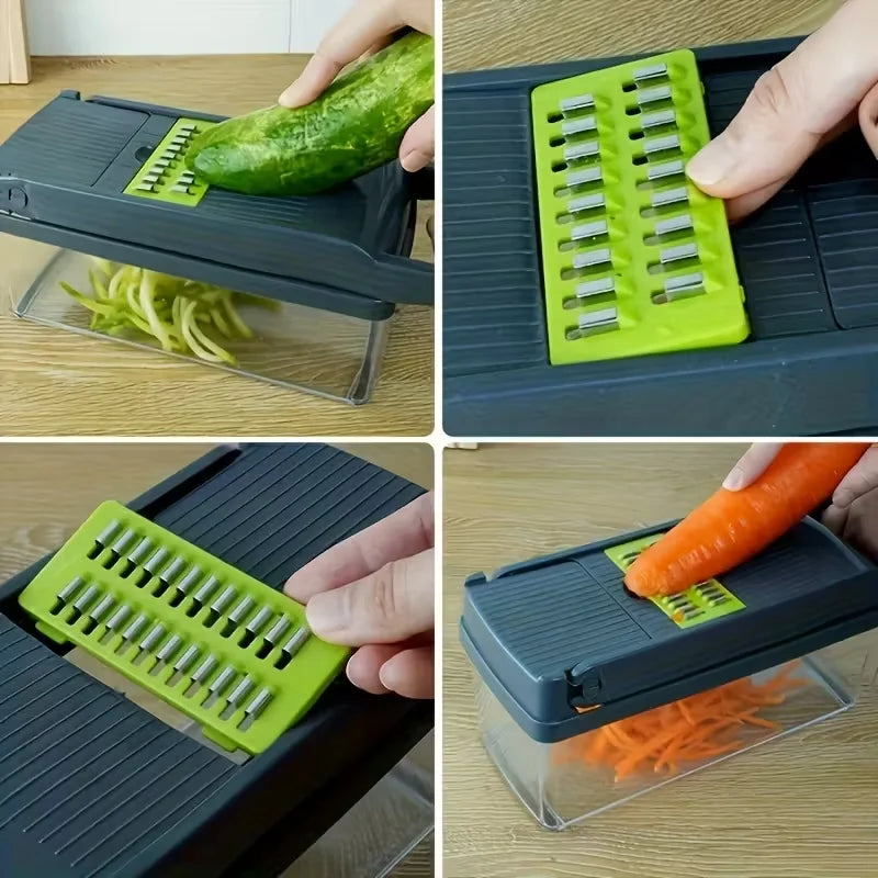 14-in-1 Multifunctional Vegetable Chopper — Slicer, Dicer, Grater & Food Chopper